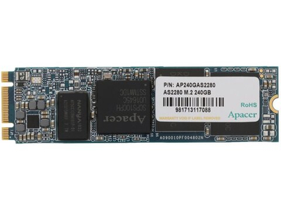 SSD накопитель Apacer 240ГБ, M.2 2280, SATA III, [AP240GAS2280-1]