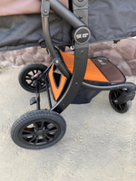 Коляска-трансформер Sweet Kids 608 2в1 Коричневая на черной раме