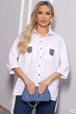 Рубашка хлопковая Аристократка НЬЮ (белая) Б14483-10М LT Collection