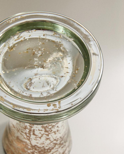 ZARA HOME ВЫСОКИЙ РОЖДЕСТВЕНСКИЙ ПОДСВЕЧНИК, СЕРЕБРЯНЫЙ