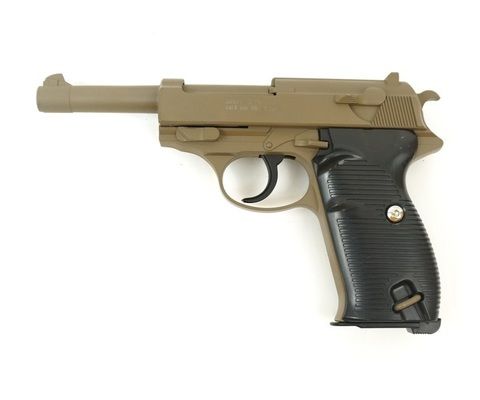 Страйкбольный пистолет Galaxy G.21D  Walther P-38 металлический, пружинный