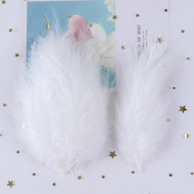 Перья марабу белые 2 сорт 15 шт.