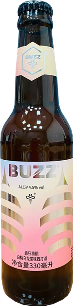Сидр БАЗЗ с Белым Персиком и Чаем Улун / BUZZ CIDER White Peach Oolong 0.33 - стекло