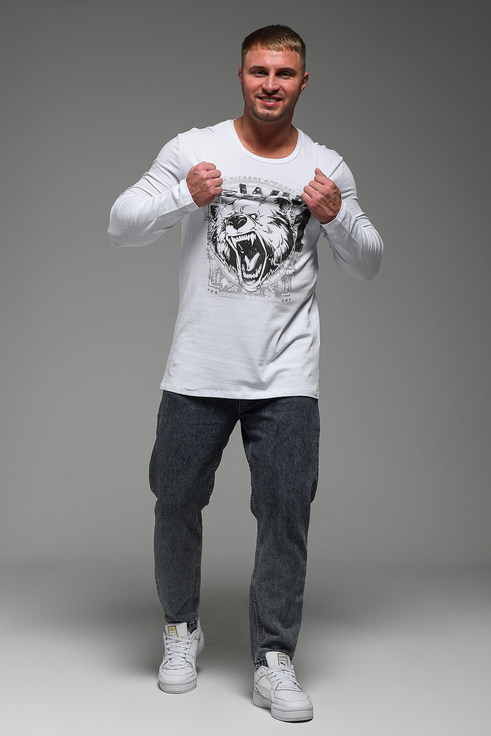 8534 Футболка с длинным рукавом мужская