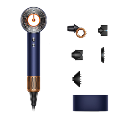 Фен Dyson HD16 Supersonic Nural Hair Dryer Straight+Wavy Gift Edition (Prussian Blue/Rich Copper) (2025) Фен для волос цвета «берлинская лазурь/насыщенная медь». Подходит для прямых и волнистых волос любой длины