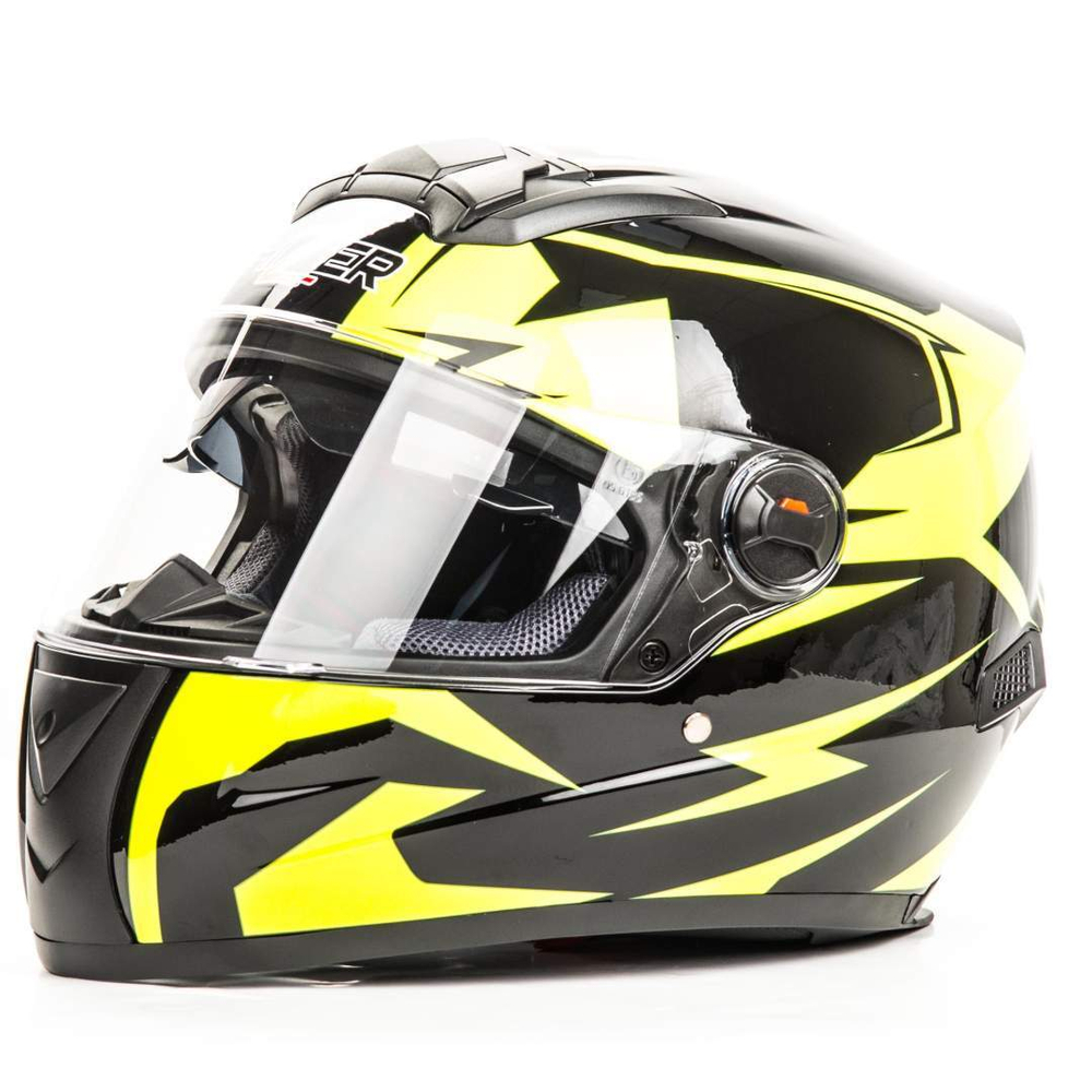 Шлем мото интеграл HIZER B561 №1 (L) black/yellow