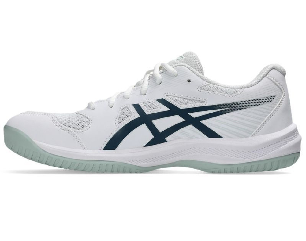 Мужские кроссовки для бадминтона/сквоша Asics Upcourt 6 - white/tranquil teal