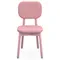 Стул с обивкой Saga, рогожка, розовый