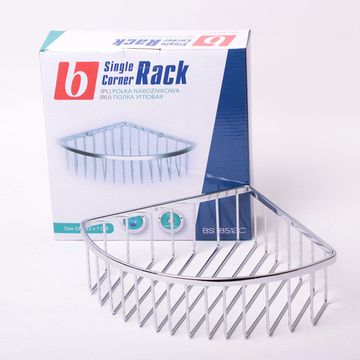 Полка угловая 22х22х7 см. Besser BS 8512C из хромированной стали