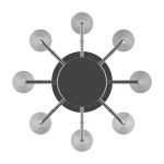 807086 Подвес PUNTO 8х25W G9 ХРОМ/БЕЛЫЙ