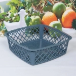 Сухарница пластиковая «Астория» 26*26*8,5см, синяя пыль