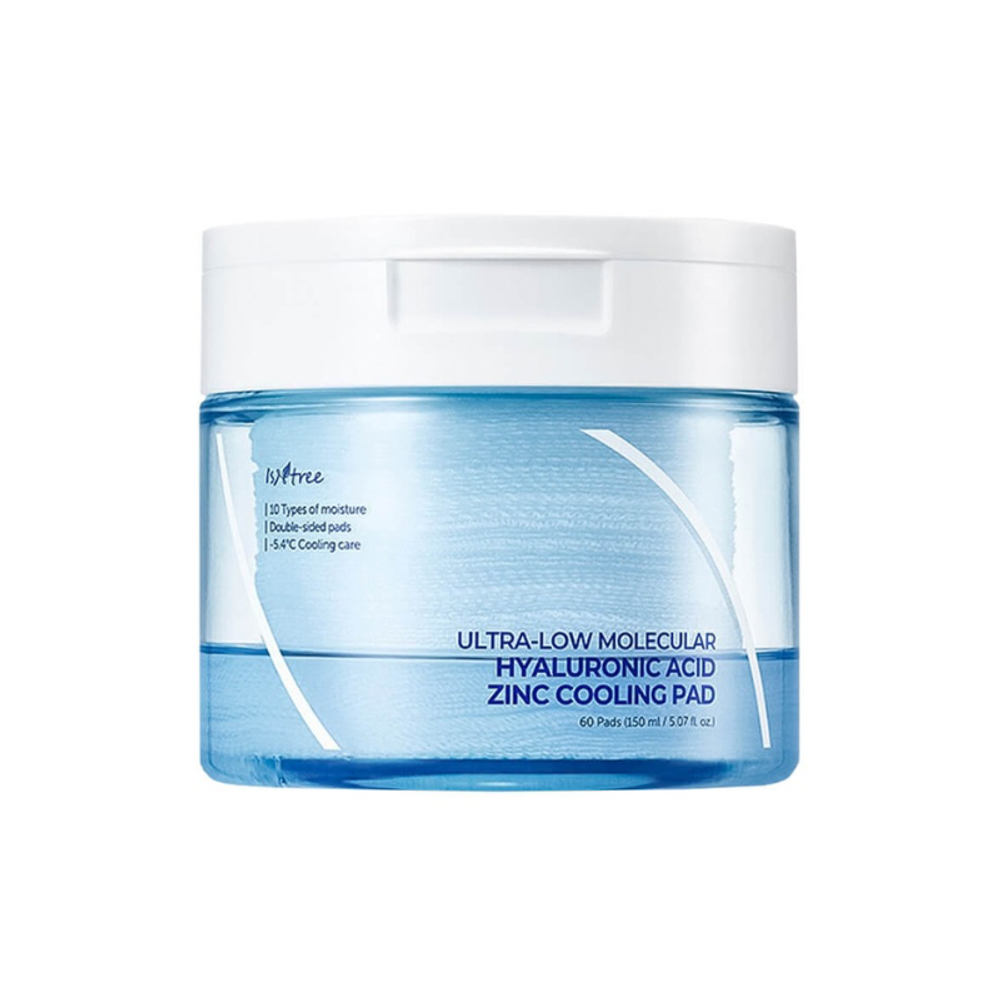 IsNtree Ultra-Low Molecular Hyaluronic Acid Zinc Cooling Pad 60шт