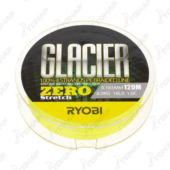 Шнур GLACLER ZERO-120M 1,0/d-0.165mm yellow Ryobi