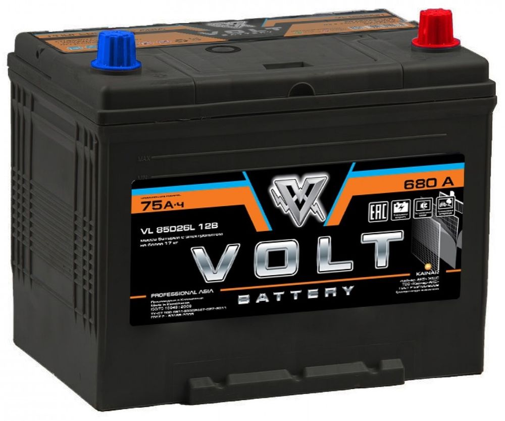 Volt Professional Asia 6CT- 75 ( 85D26 ) аккумулятор