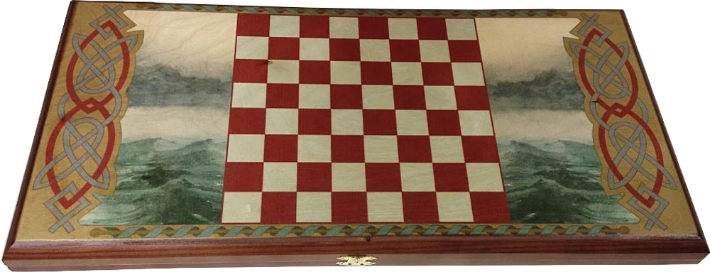 Нарды "Викинги" в дер. коробе средние SA-VI-M