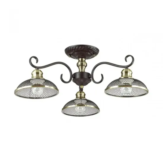 Люстра потолочная 3472/3C кофе/золото/металл потолочная E27 3*40W ZEROME LUMION SALE