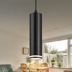 Светильник подвесной (подвес) ЭРА PL19 BK MR16 GU10 потолочный цилиндр черный | Подвесные светильники