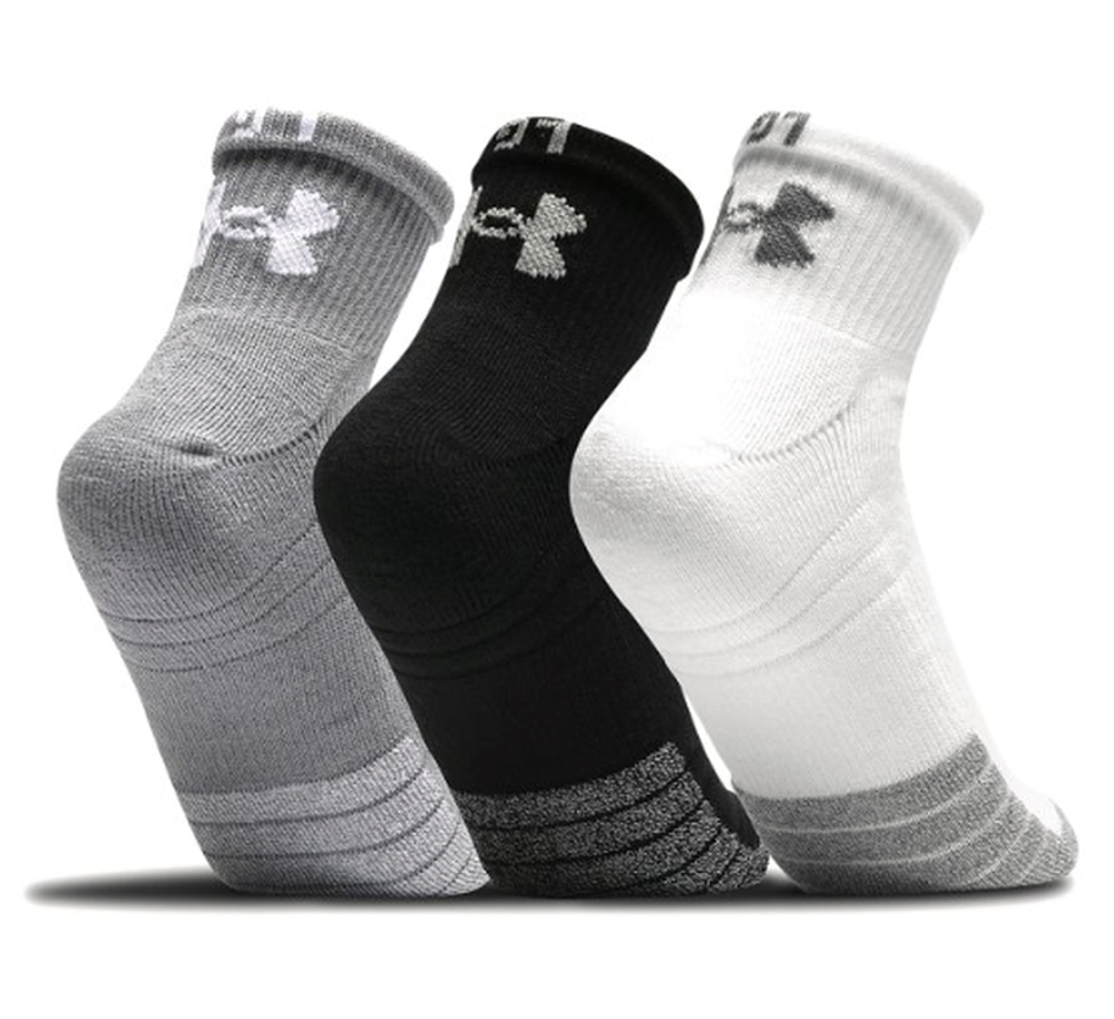 Теннисные носки Under Armour HeatGear Quarter 3P - white/gray/black