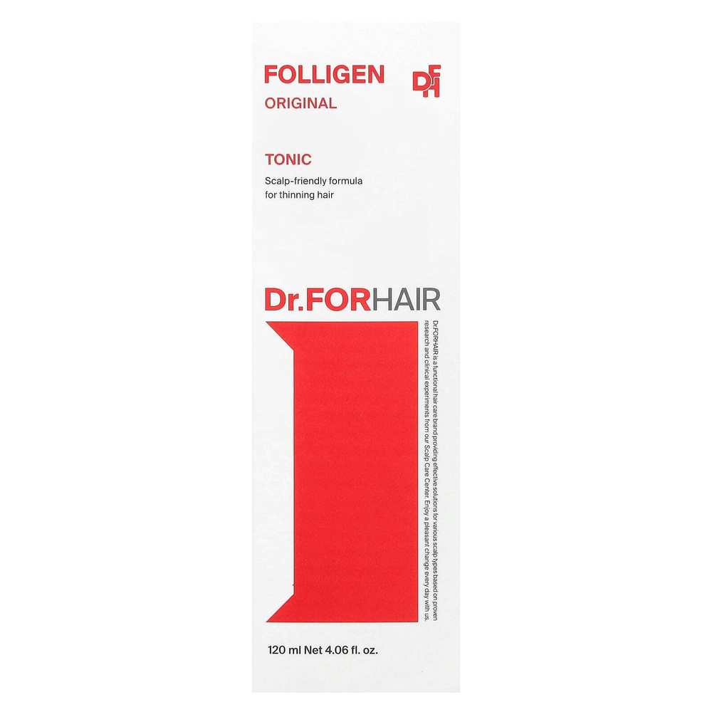 Dr.ForHair, Folligen, тоник, оригинальный вкус, 120 мл (4,06 жидк. унции)