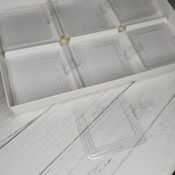 Подложка пластиковая квадратная с держателем (цвет Прозрачный)