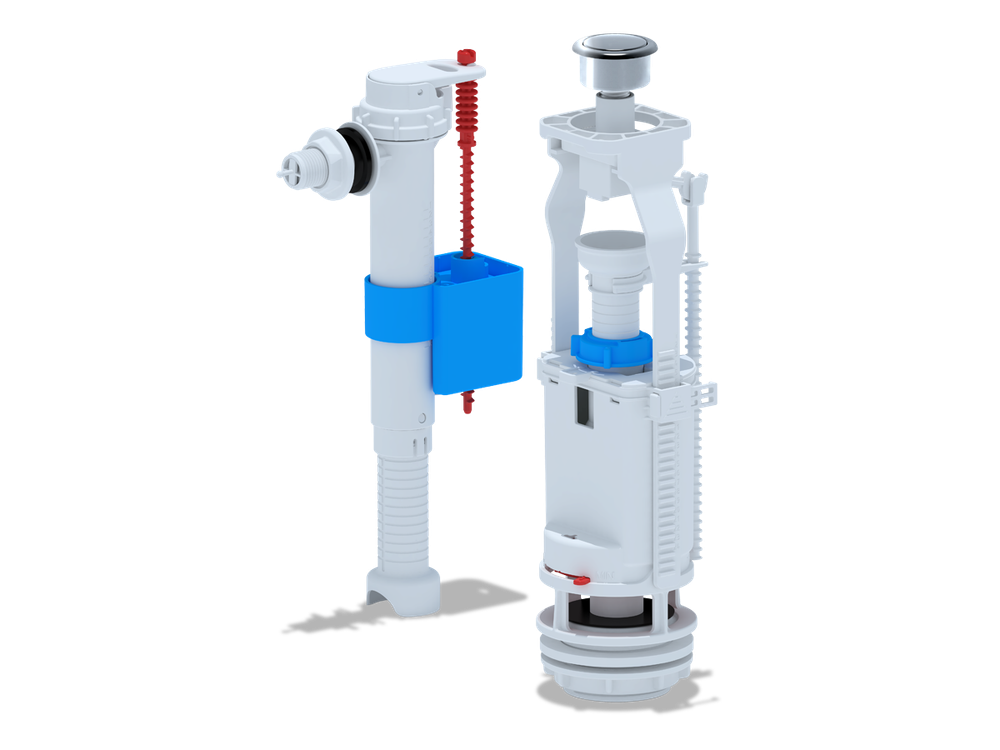 Набор с бок.подводкой 1/2 плкнопка хром