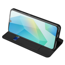 Чехол книжка из PU кожи черного цвета от Dux Ducis для Samsung Galaxy A17 5G, серия Skin Pro Series Case