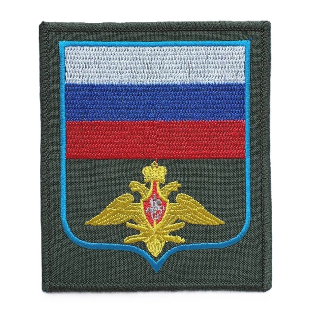 Шеврон вышитый ВКС оливковый фон на липучке