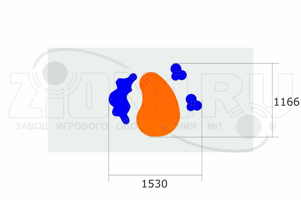 Детский столик Тучки СП090 для игровой площадки