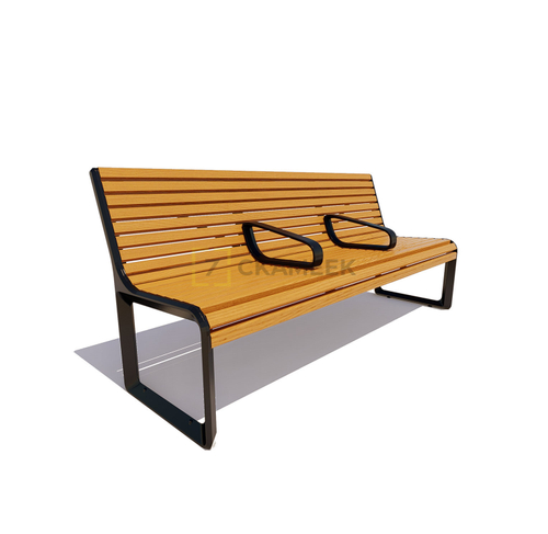 Скамейка «Милан»  (1,8 м лиственница) с подлокотниками-разделителями