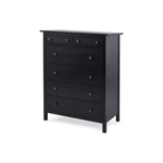 Комод с 6 ящиками деревянный, Хемнэс Hemnes/ Кымор, 108х50х131 см,черный