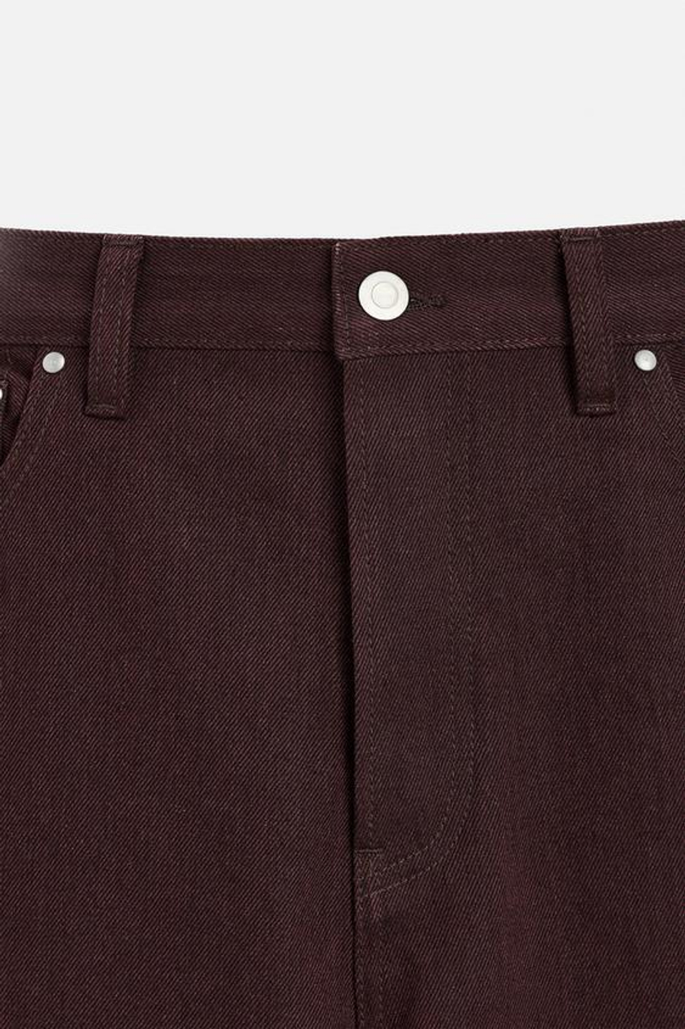 ZARA ДЖИНСЫ СВОБОДНОГО ПОКРОЯ, БУРГУНДСКИЙ