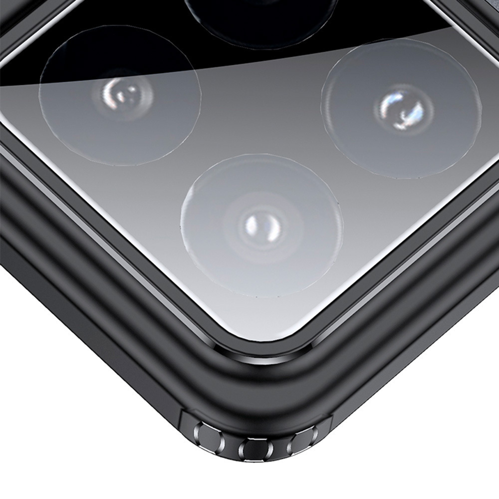 Чехол для Xiaomi 15 Pro с MagSafe черный с прозрачной матовой задней панелью WLONS