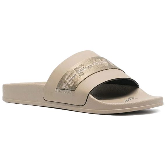 Off-White Caution Stripe Slide 'Light Khaki'