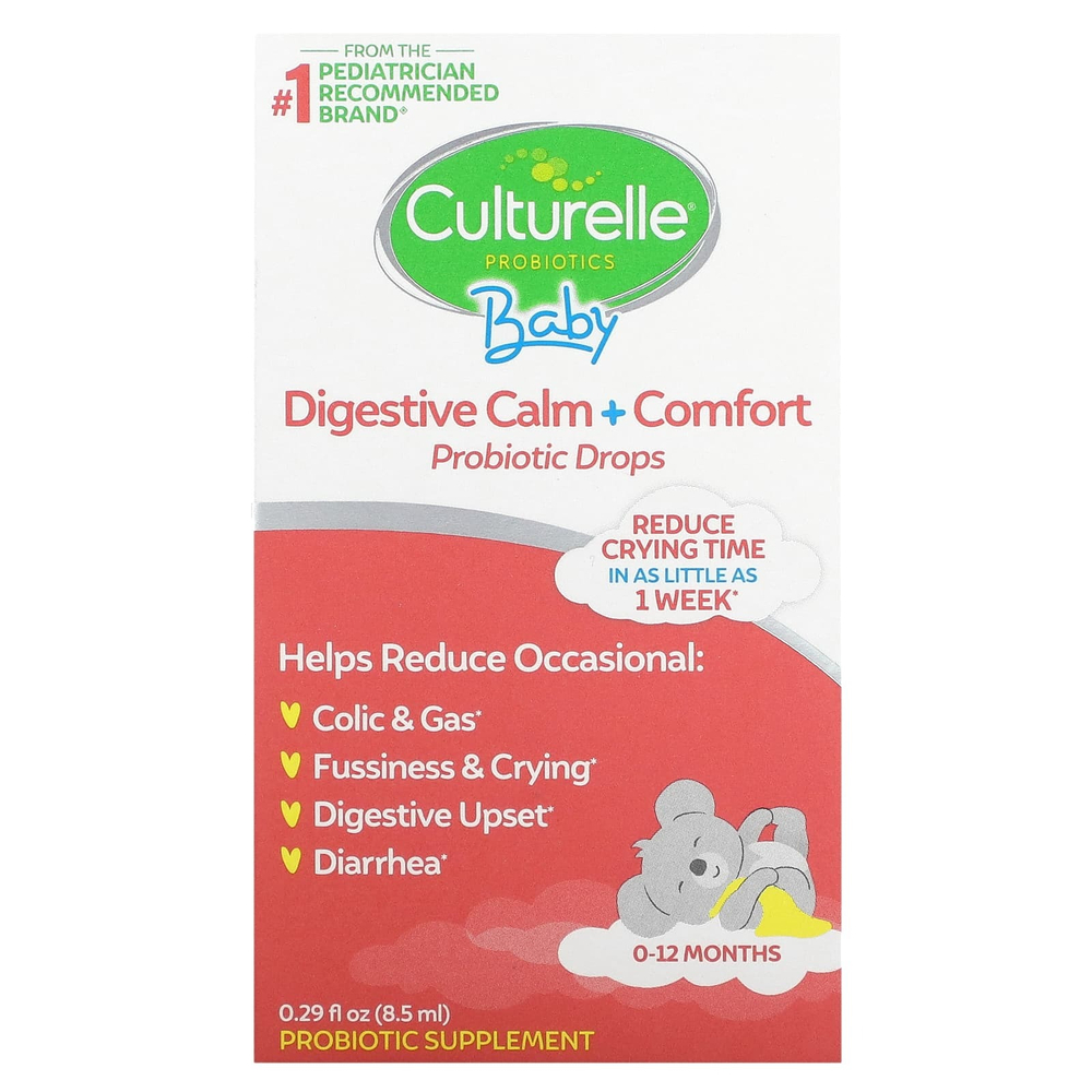 Culturelle, пробиотики «Спокойствие и комфорт», в виде капель, для детей от рождения до 12 месяцев, 8,5 мл (0,29 жидк. унции)