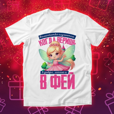 Футболка Волшебство случается, когда веришь  / XXL