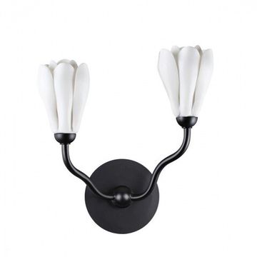 Бра 2*G4 5090/2W черный матовый/белый/ Modern Gardi Odeon Light