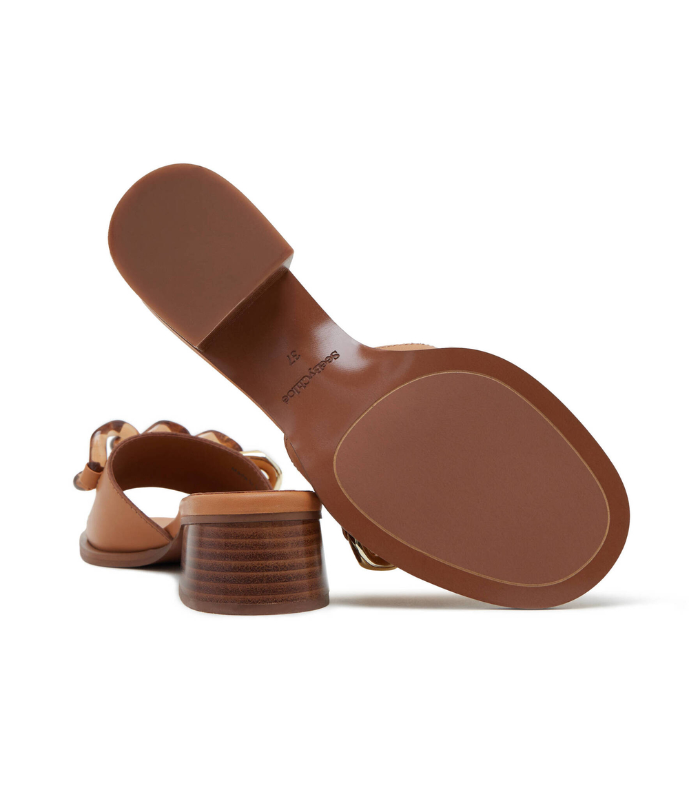 Кожаные шлепанцы See By Chlo\u00e9 - коричневый(SB42012A 19096)