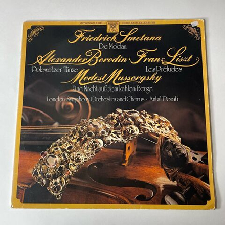 Винтажная виниловая пластинка LP Сборник , Сметана, Бородин, Лист, Муссоргский, , Antal Dorati, Die Moldau, Polowetzer Tanze (Германия 1977)