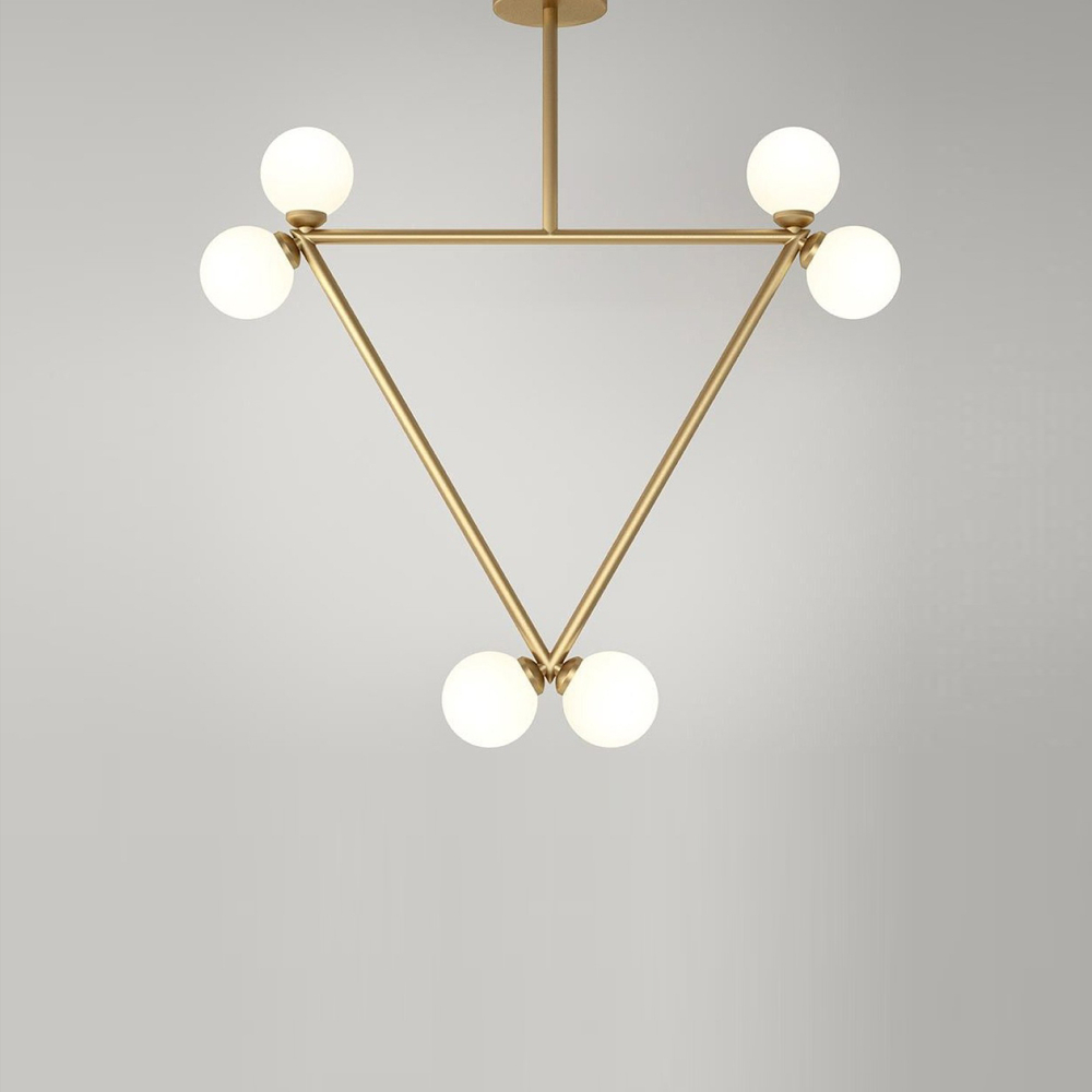 Ceiling design lamp  Triangle by Atelier Areti (Gold)