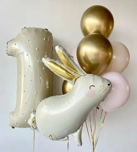 Фольгированный шар-фигура «Белый кролик», 71 см