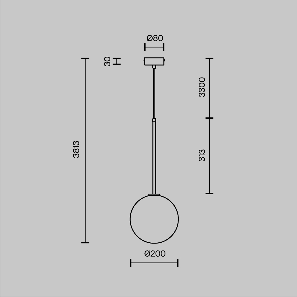 Подвесной светильник Maytoni MOD172PL-01BS