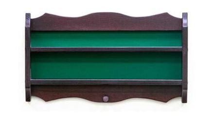 Полка для шаров навесная из массива ясеня (цвет махагон)