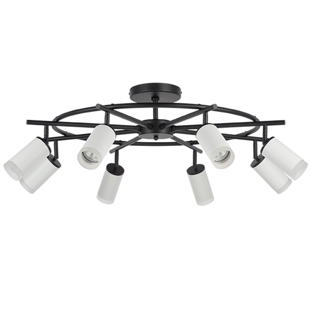 LR7183680 Люстра RULLO 8х50W GU10 ЧЕРНЫЙ/БЕЛЫЙ (571718+214436-8+202430-8)