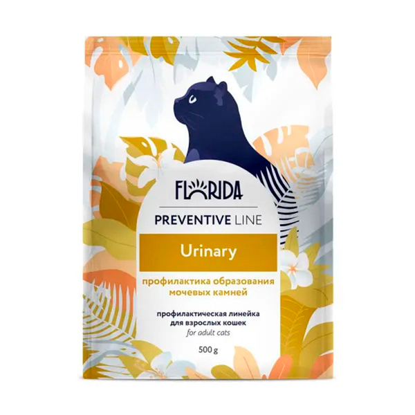 Сухой корм FLORIDA Urinary для кошек Профилактика мочекаменной болезни 500г (Флорида Уринари)