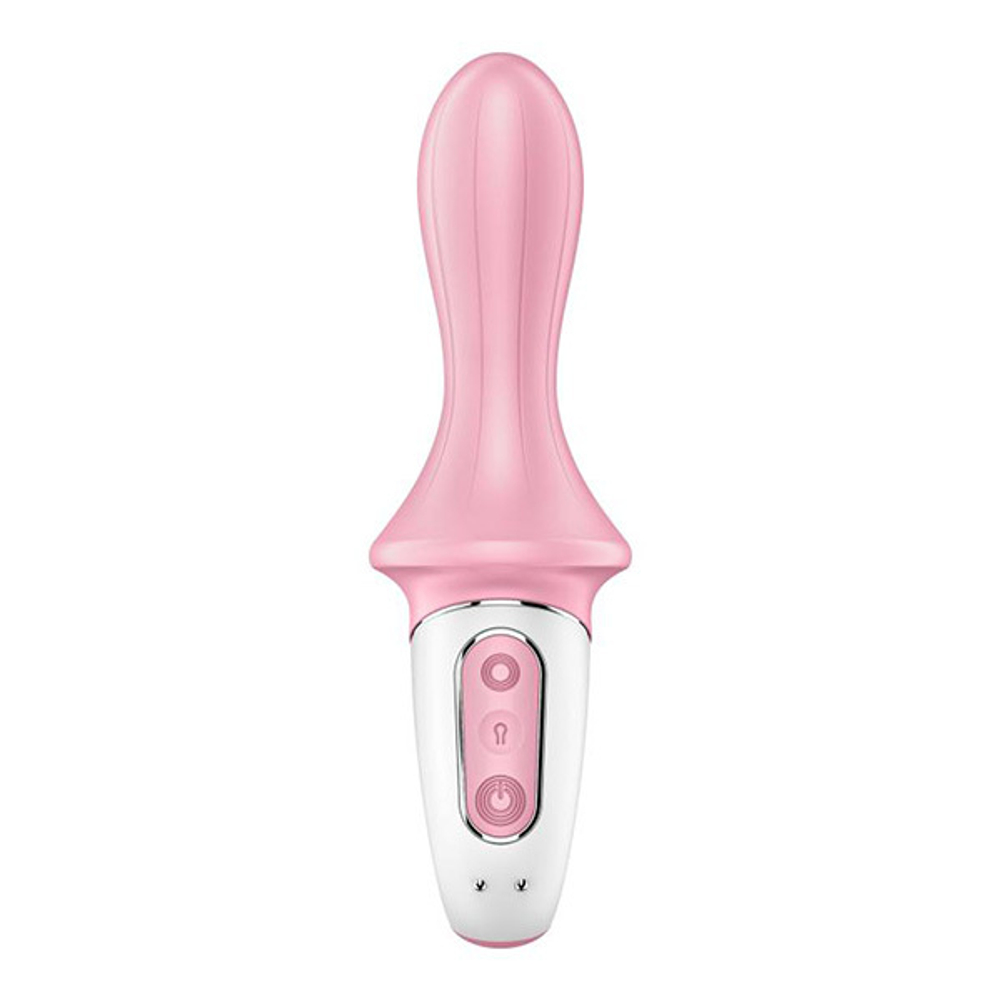 Розовый вибромассажер 18,1см Satisfyer Air Pump Booty 5+ J2018-265