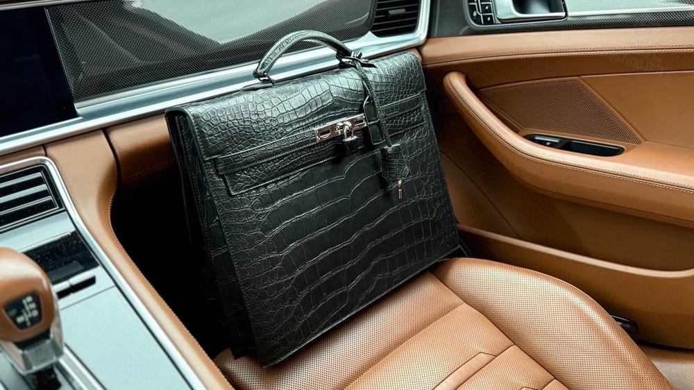 Портфель Hermes из кожи крокодила