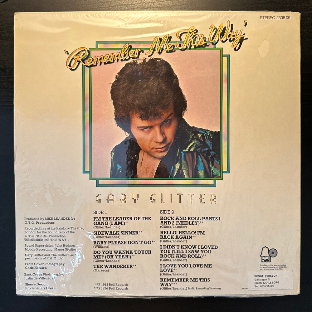 Gary Glitter - Remember Me This Way (Германия 1974г.)