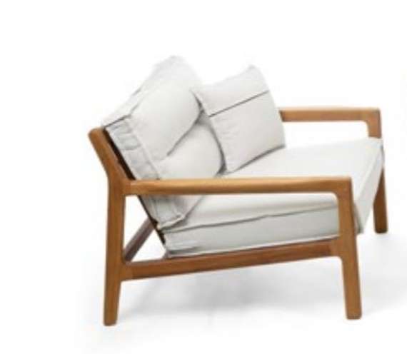 Комплект мебели Verda из массива ироко, диван, 2 кресла, столик