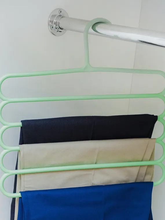 Вешалка для брюк и юбок Доляна, 5 уровней, 31×31 см, цвет МИКС