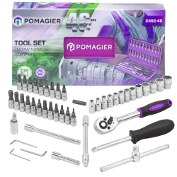 Набор инструмента 46пр. 1/4''(6-гран.)(4-14мм) POMAGIER POM-2462-46